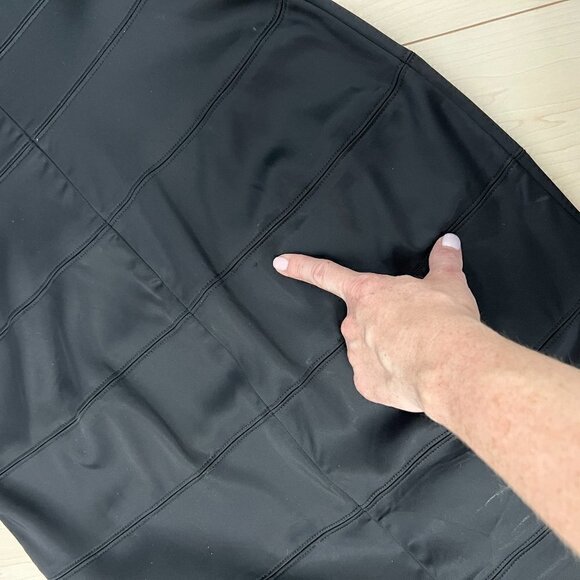 Calvin Klein Black Satin Bandage Bodycon Dress Sz 8 - Picture 12 of 13